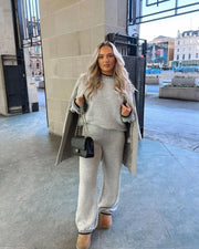 Knitted Co-ord Set with Blanket Stitch Detail-7