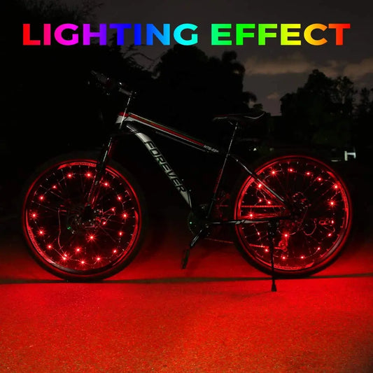 LED Bike Spoke Lights Battery 2-Tire Pack for Night Riding-0