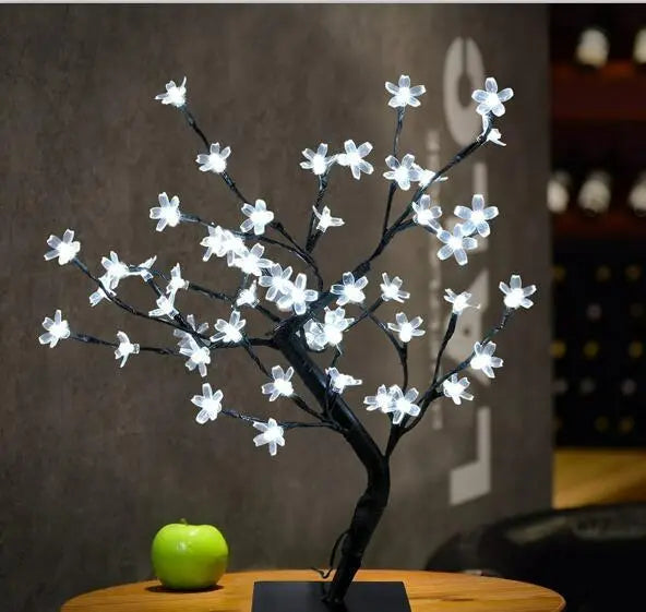 LED Crystal Cherry Blossom Tree Light Night Lights Table Lamp Christmas Fairy Wedding Decoration Lighting Luminarias de mesa - Memoriex 