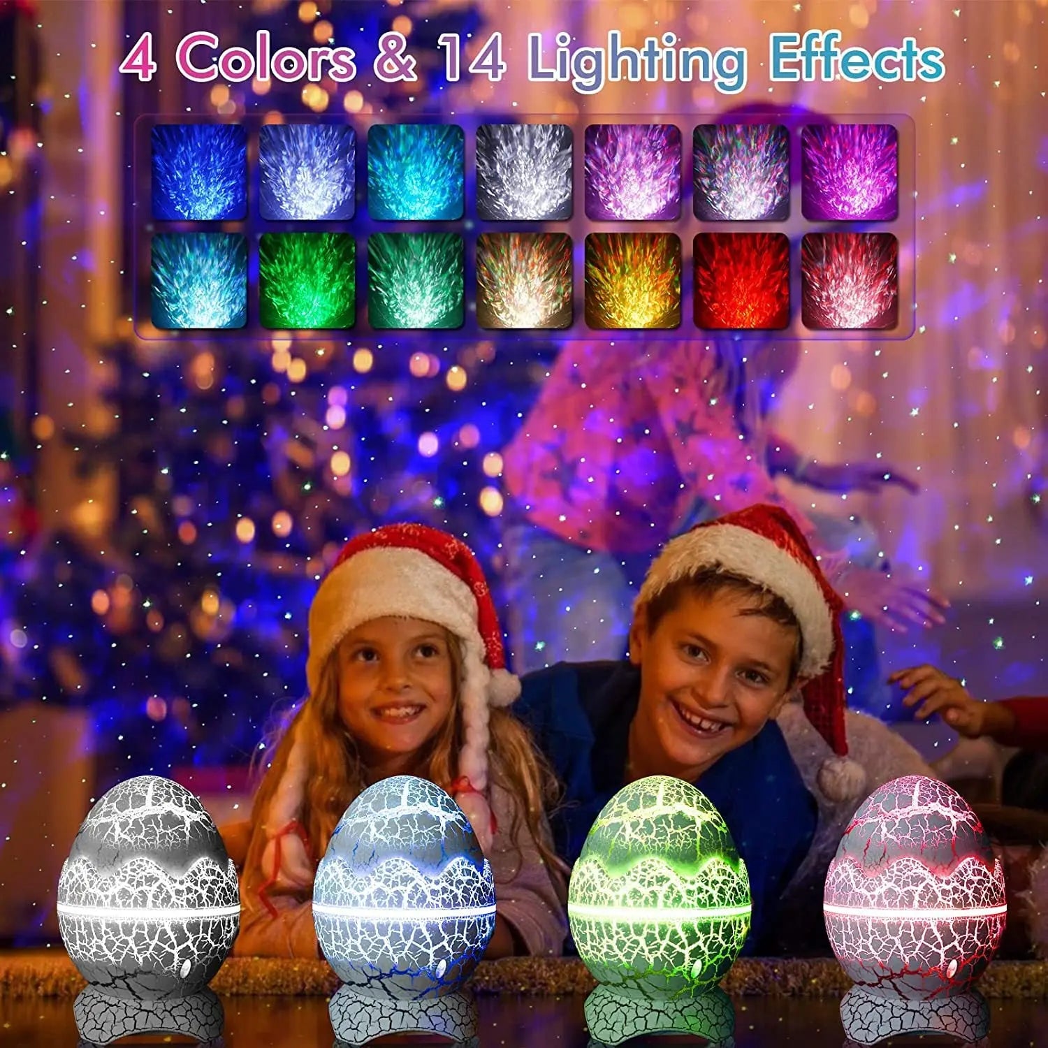 LED Dinosaur Egg Star Sky Projection Light Remote Control Bluetooth Music Star Sky Light Christmas Day Atmosphere Night Light Projector - Memoriex 