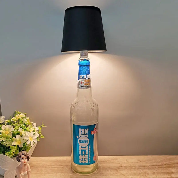 LED Wine Bottle Cordless LED Rechargeable Table Lamp Dimmable  Bottle Lamp for Livingroom Bedroom Restaurant Bar - Memoriex 