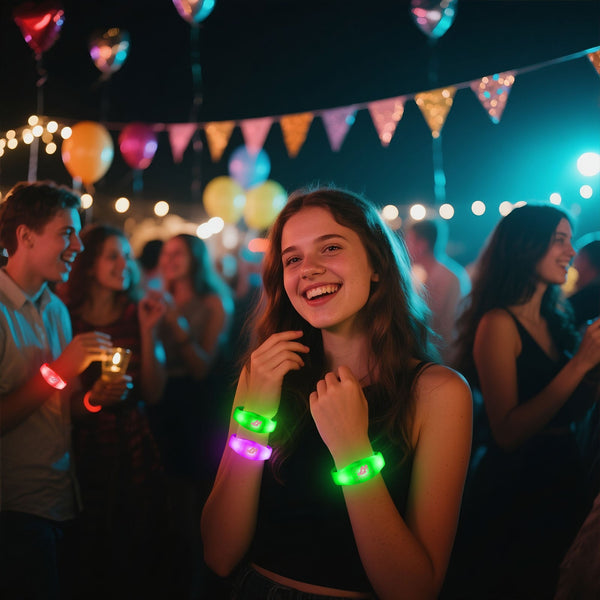 LED Party Wristbands – Sound-Activated RGB Lights for Holidays and Celebrations-150-0