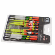LEO  15pcs/set Plastic Fishing Float Tube Buoy  Bobber with Rubber Connector Tackle Accessories - Memoriex 