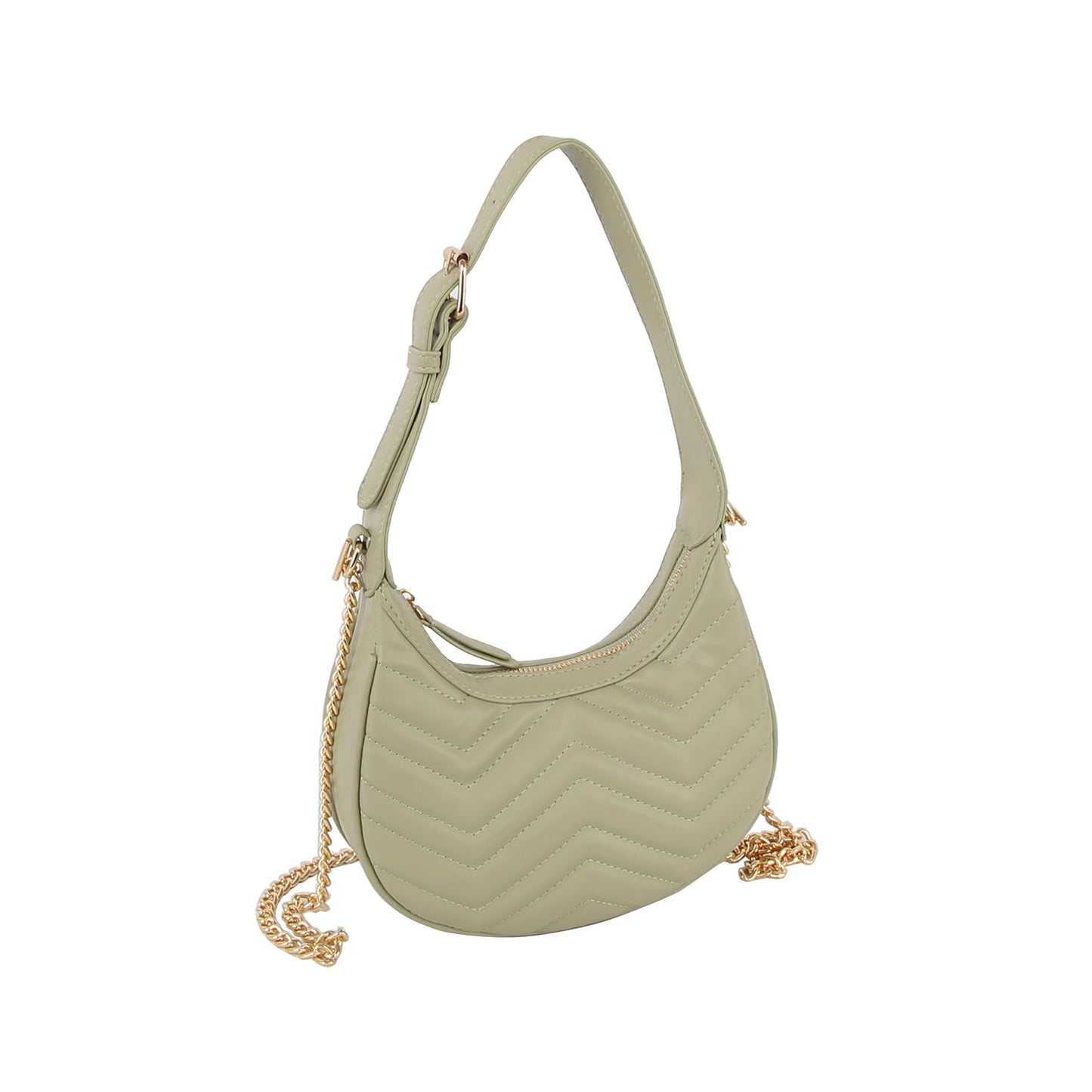 Elegance adjustable Shoulder bag with gold crossbody chain by Handbag Factory-3