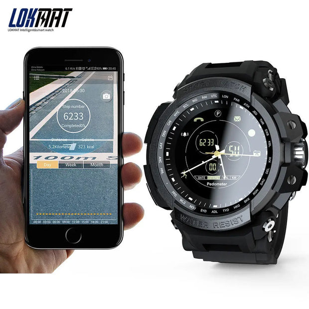LOKMAT Sport Smart Watch Professional 5ATM Waterproof Bluetooth Call Reminder Digital Men Clock SmartWatch For ios and Android - Memoriex 