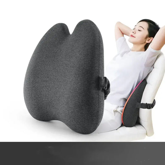 Lab Extra Dense Lumbar Pillow - Patented Ergonomic Multi-Region Firm Back Support for Lower Back Pain Relief - Lumbar Su - Memoriex 