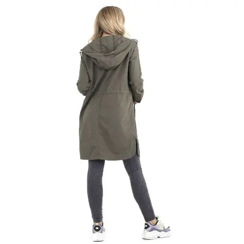 Ladies Brave Soul Devan Hooded Rain Mac - Memoriex 