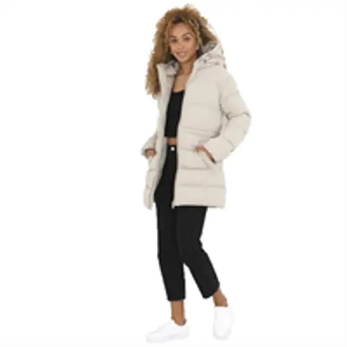 Ladies Brave Soul Dominica Long Padded Jacket - Memoriex 