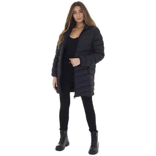 Ladies Brave Soul Grantlong Padded Long Coat-3