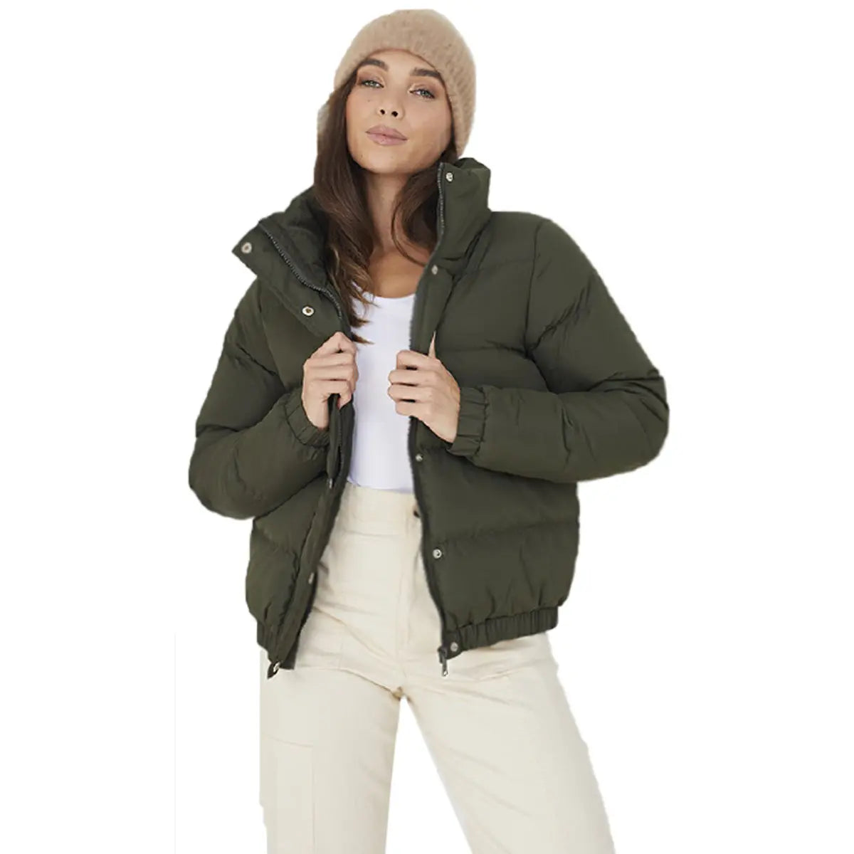 Ladies Brave Soul Slaypeach Puffer Jacket - Memoriex 