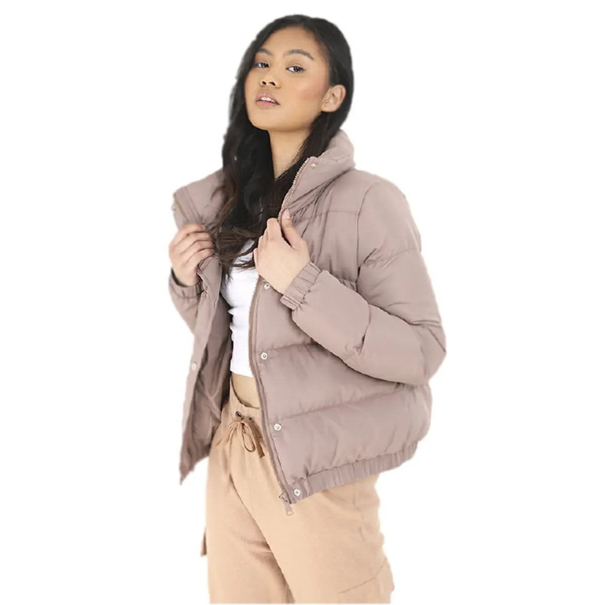 Ladies Brave Soul Slaypeach Puffer Jacket - Memoriex 