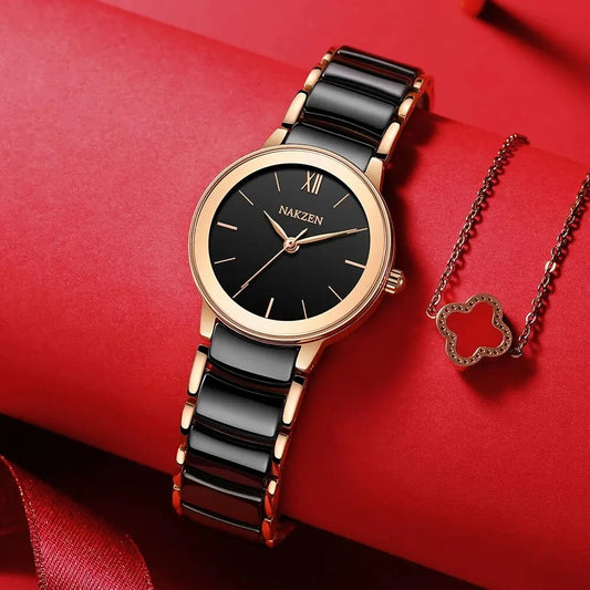 Ladies Quartz Watch Luxury Diamond Wristwatch Life Waterproof  Stainless Steel  Clock Gifts for Women White Watches Casual Relo-0