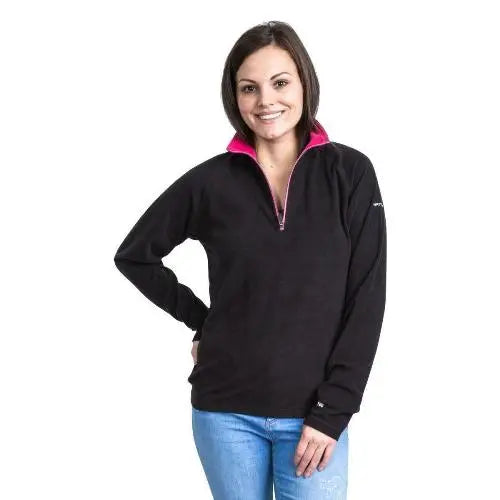 Ladies Trespass Skylar Half Zip Top Fleece Jumper-2