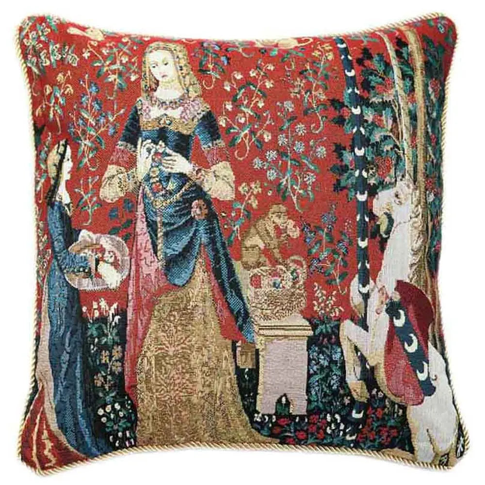 Lady and Unicorn Sense of Smell - Cushion Cover Art 45cm*45cm-0