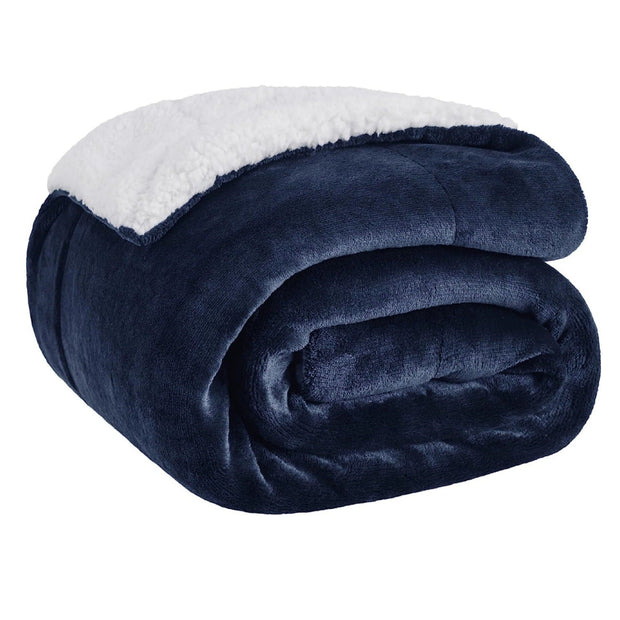 Lamb Fleece Blanket For Bed - Thick And Warm Blanket For Winter, Soft Fuzzy Plush King Blanket For All Seasons - Memoriex 