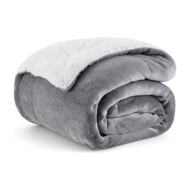 Lamb Fleece Blanket For Bed - Thick And Warm Blanket For Winter, Soft Fuzzy Plush King Blanket For All Seasons - Memoriex 