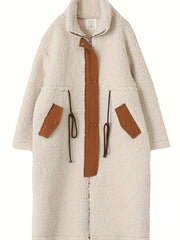 Lamb wool coat for women thick medium to long cotton coat for women - Memoriex 