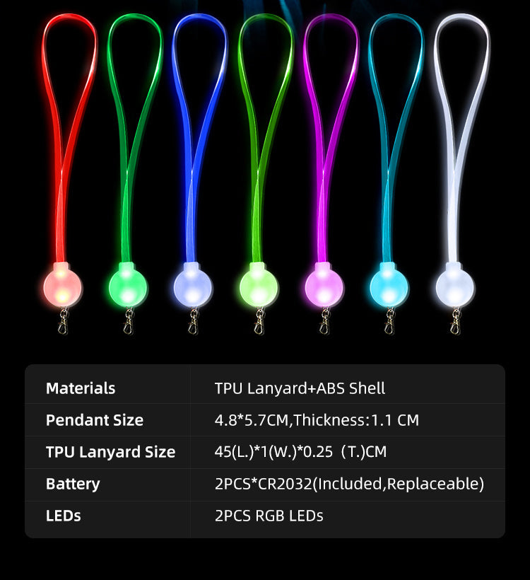 Remote Controlled TPU LED Lanyards for Events-2