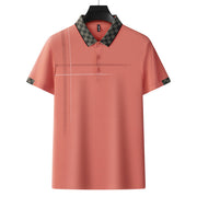 Lapel Embroidery Short Sleeve Casual Men's Business Polo Shirt - Memoriex 