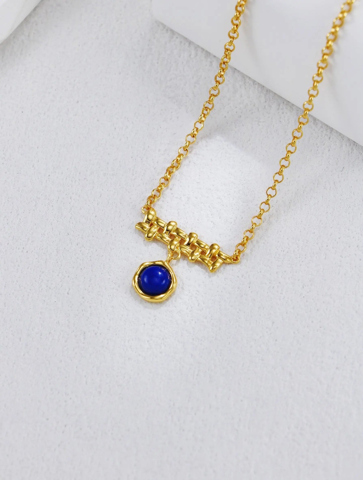 Lapis Lazuli Braided Necklace-1