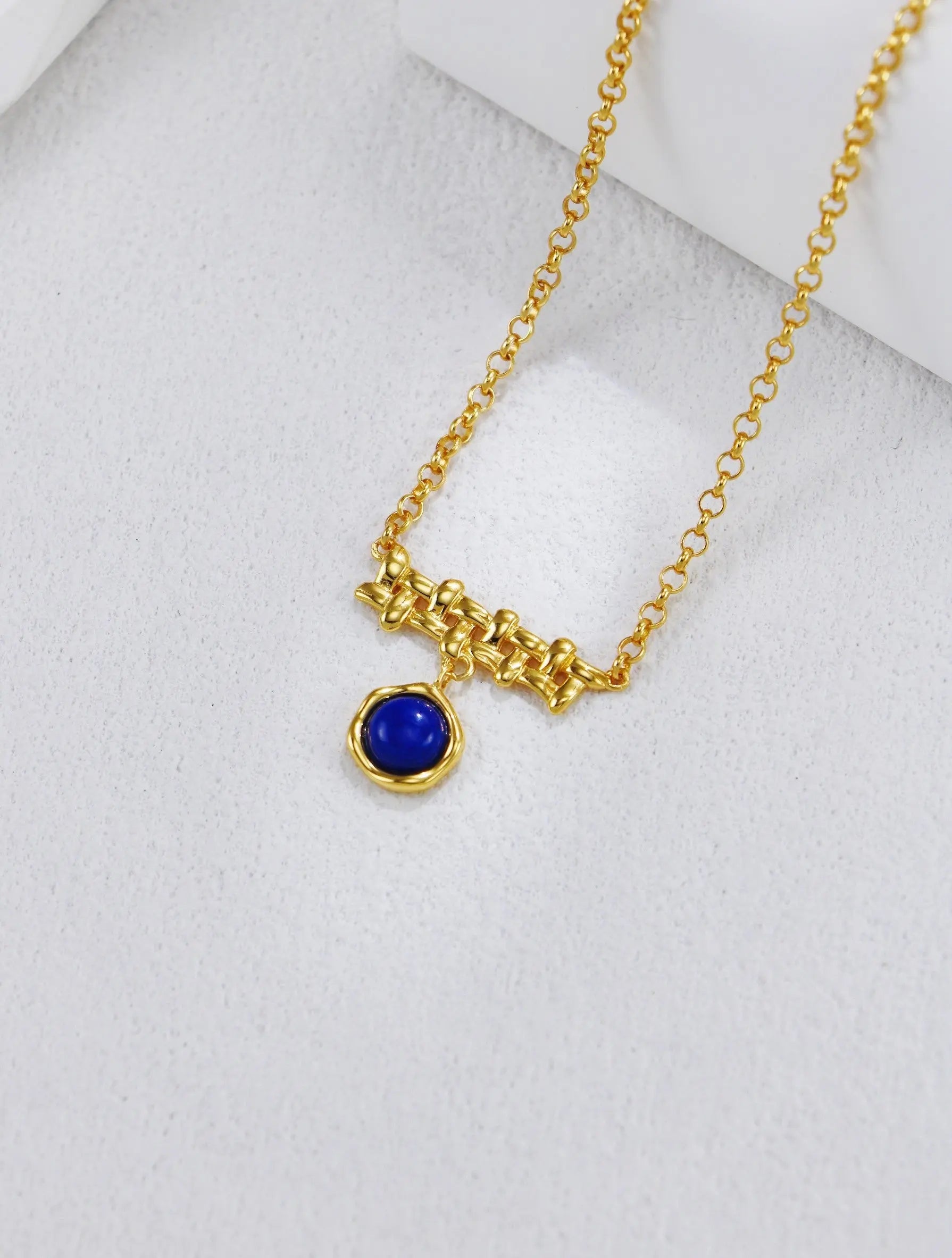 Lapis Lazuli Braided Necklace-1