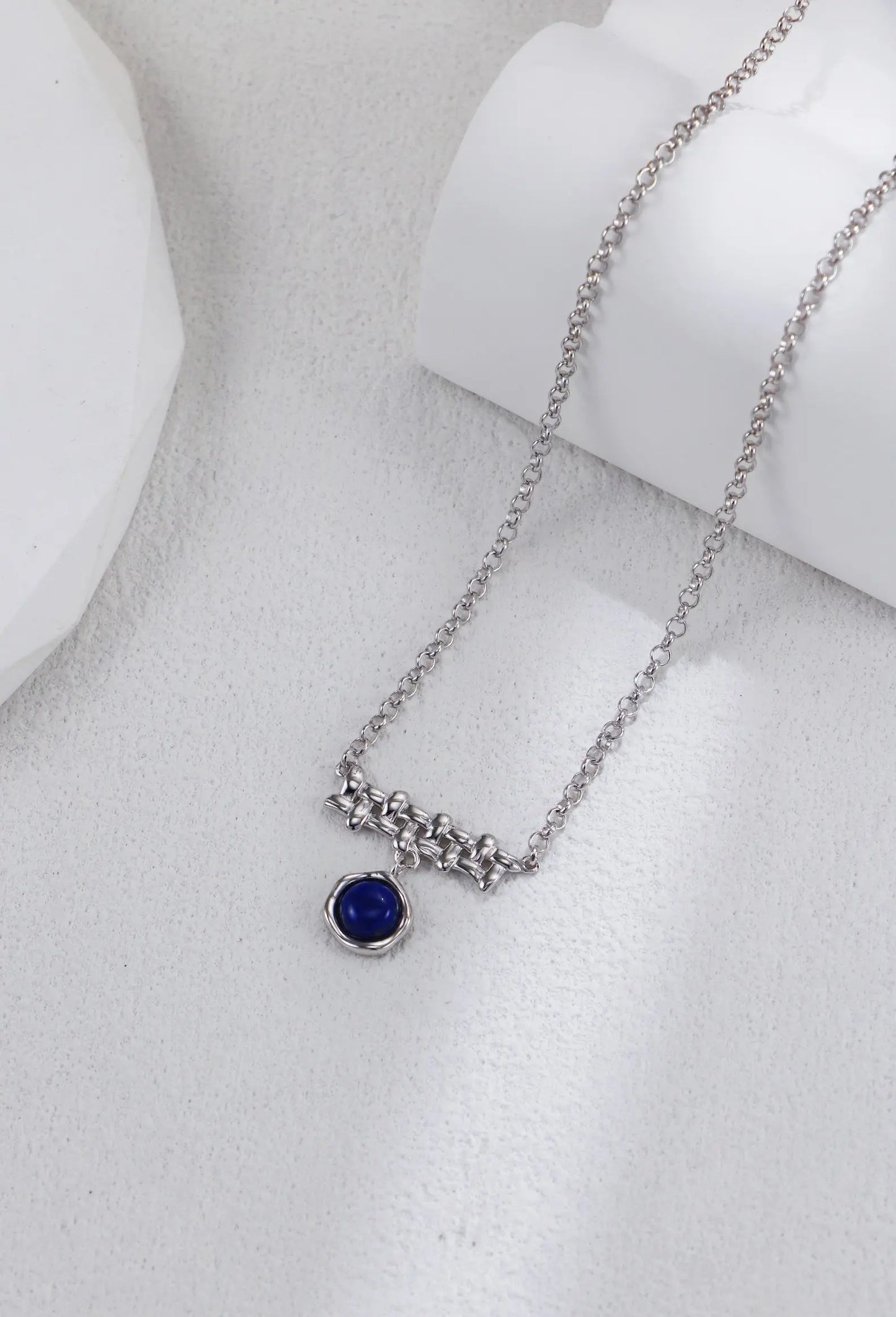 Lapis Lazuli Braided Necklace-3