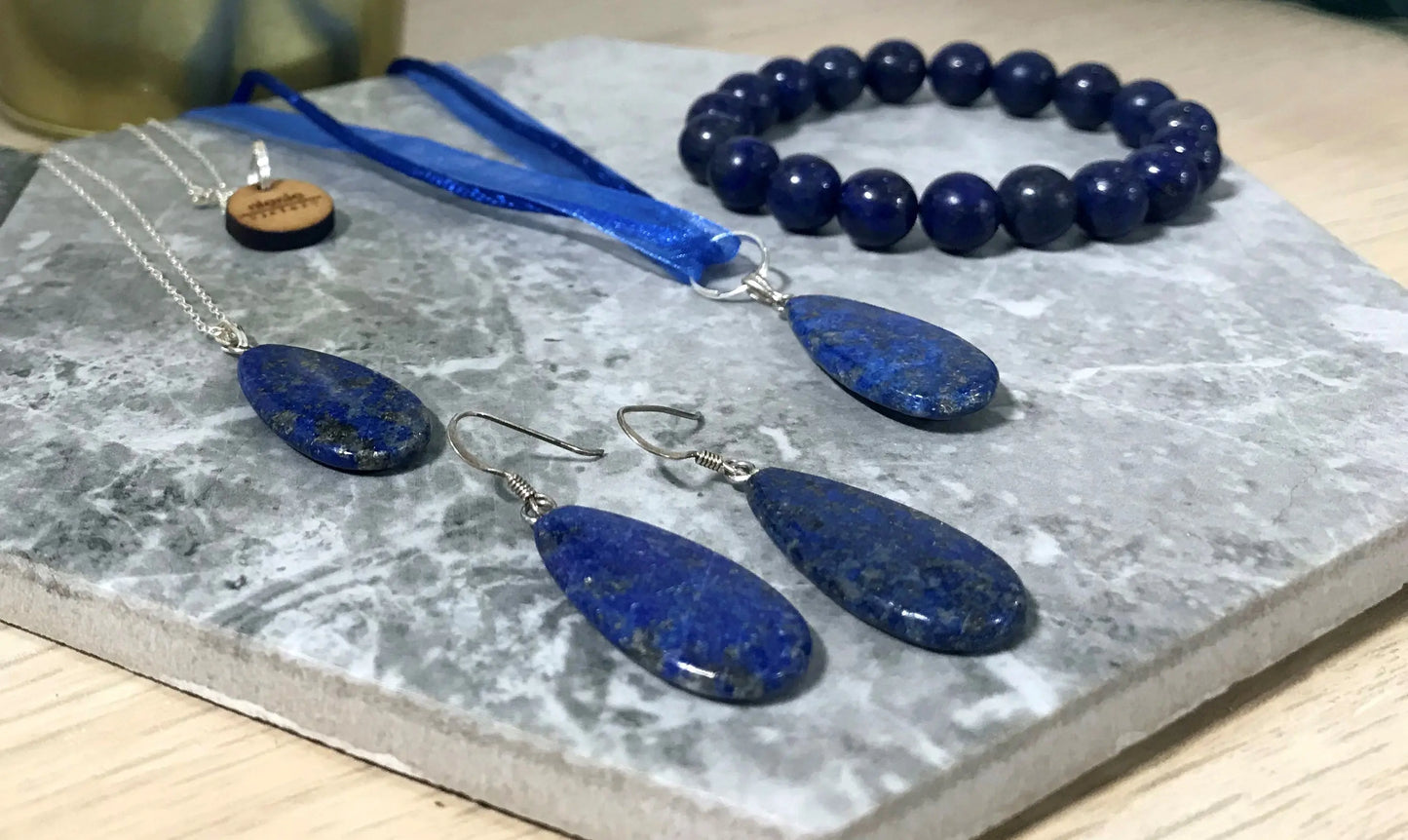 Lapis Lazuli Sterling Silver Earring - Memoriex