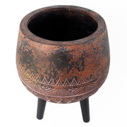 Large Composite Brown Black Planter - Memoriex 