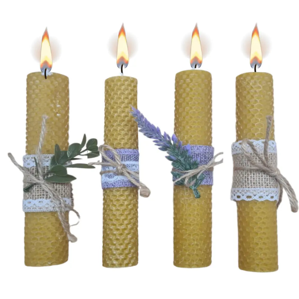 Large Hand Rolled Beeswax Candles-0