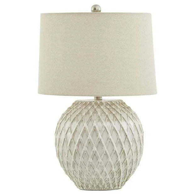 Lattice Ceramic Table Lamp-1