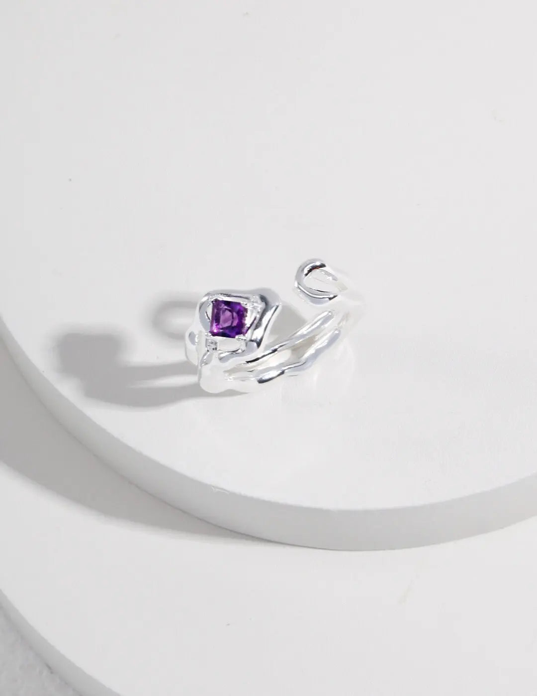 Lava Fluid Design Amethyst Ring - Memoriex