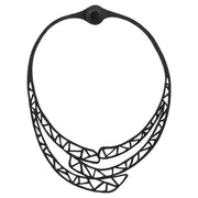 Lea Geometric Recycled Rubber Necklace - Memoriex 