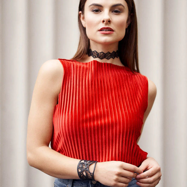 Leaf Art Nouveau Inner Tube Bracelet - Memoriex 