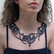 Leaf Art Nouveau Inner Tube Necklace - Memoriex 