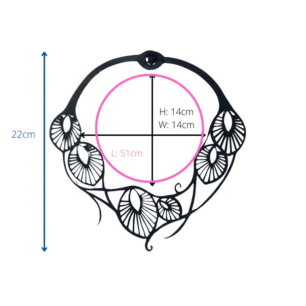 Leaf Art Nouveau Inner Tube Necklace - Memoriex 