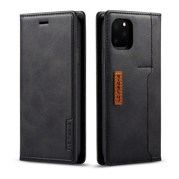 Leather Pattern External Card Business Flip Phone Case - Memoriex 