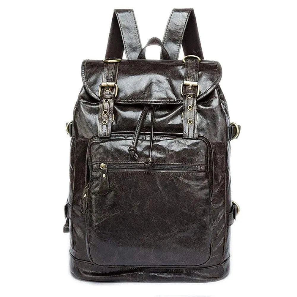 Leather backpack-0