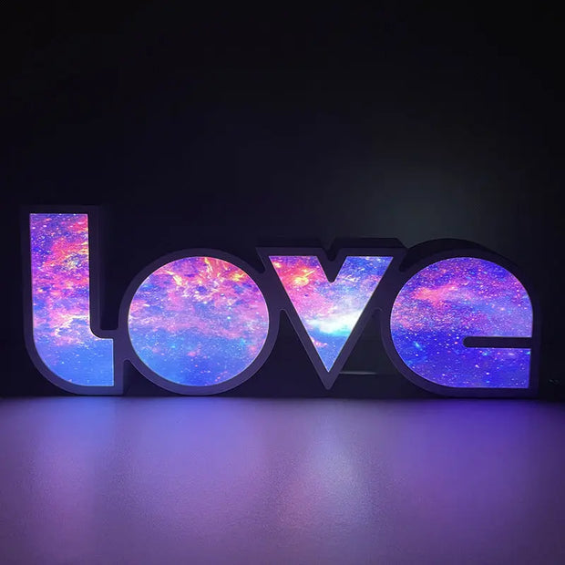 Led Decorative Lights String Valentine's Day Proposal Confession Love Light Box English Letters Modeling Lights - Memoriex 