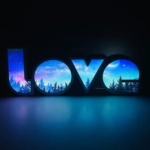 Led Decorative Lights String Valentine's Day Proposal Confession Love Light Box English Letters Modeling Lights - Memoriex 