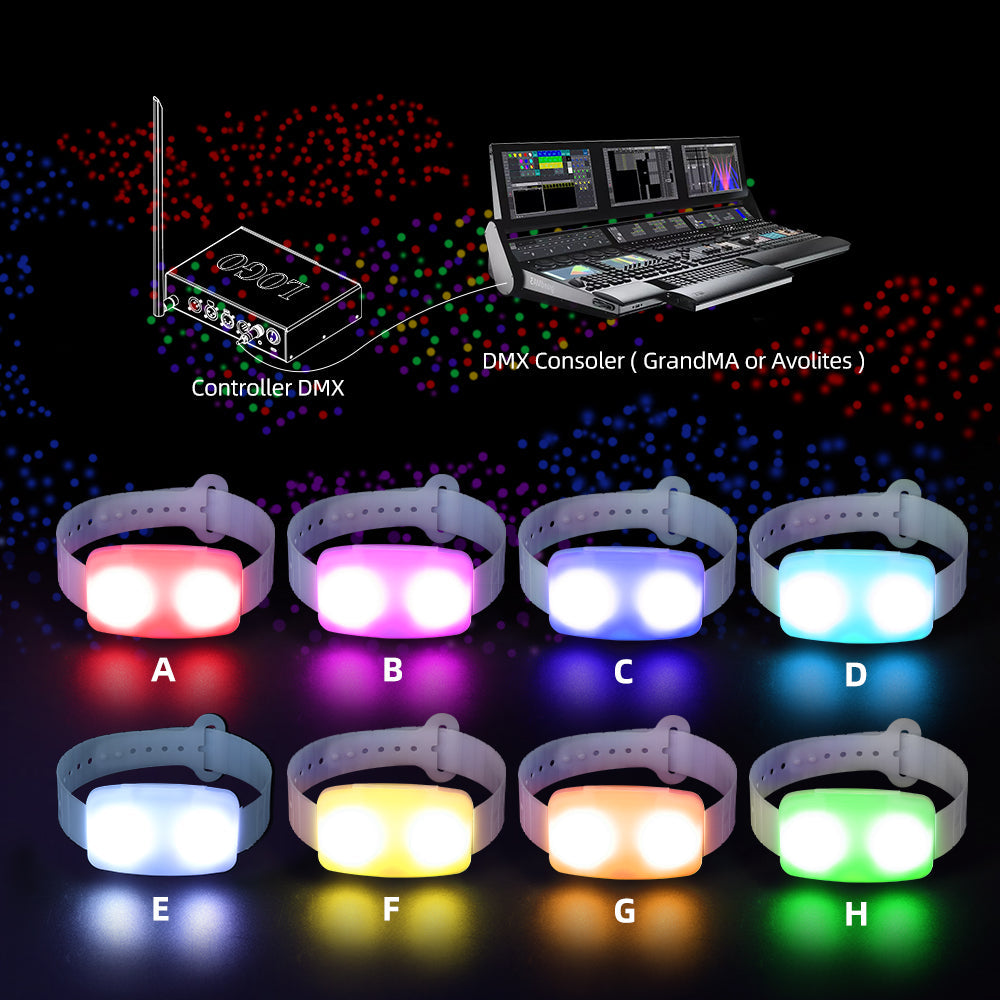 LED Wristband PVC Remote Controlled LED Bracelets for Events-2