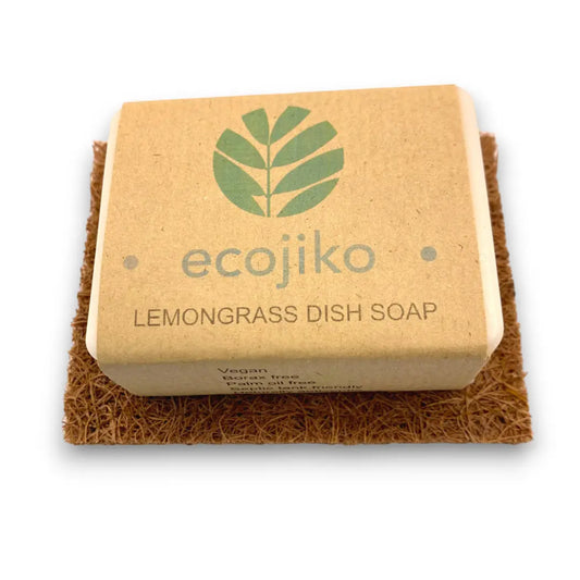 Lemongrass Dish Soap & Coconut Coir Soap Rest | Natural Vegan Kitchen Washing Up Soap-0