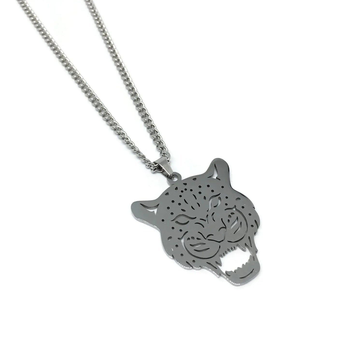 Leopard Growling Face Necklace - Memoriex 