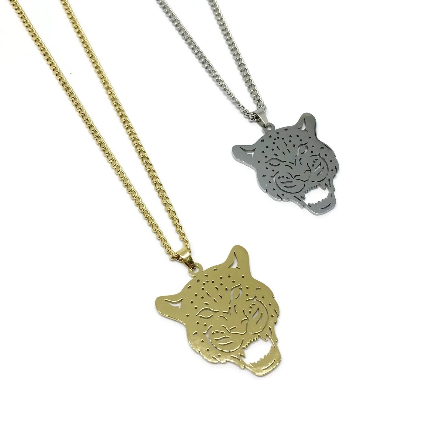 Leopard Growling Face Necklace - Memoriex 