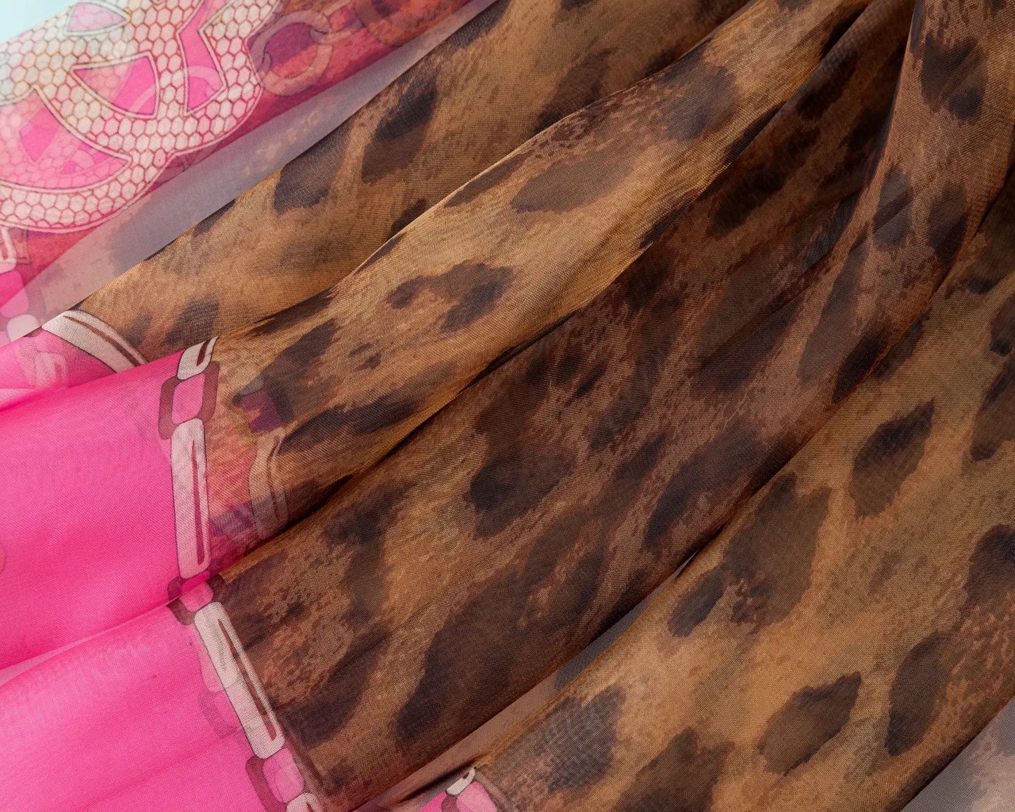 Leopard Pink & Blue - Big Chiffon-4