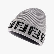 Letter Beanie Hat for Women Winter Hat Soft Knitted Skullies Hat Warm Thick Bonnet Cap Female Hats for Girl hat - Memoriex 