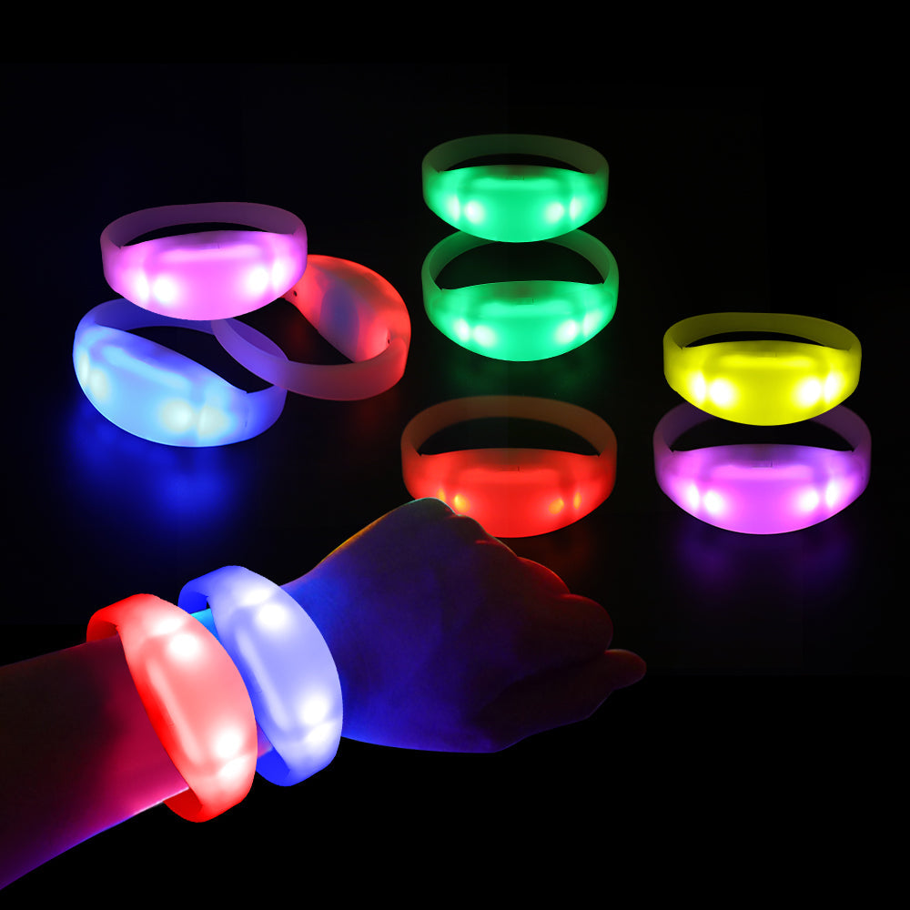 LED Light Up Wristband for Events(200PCS GFB005 Bracelets+1 GFC004 Controller)-0