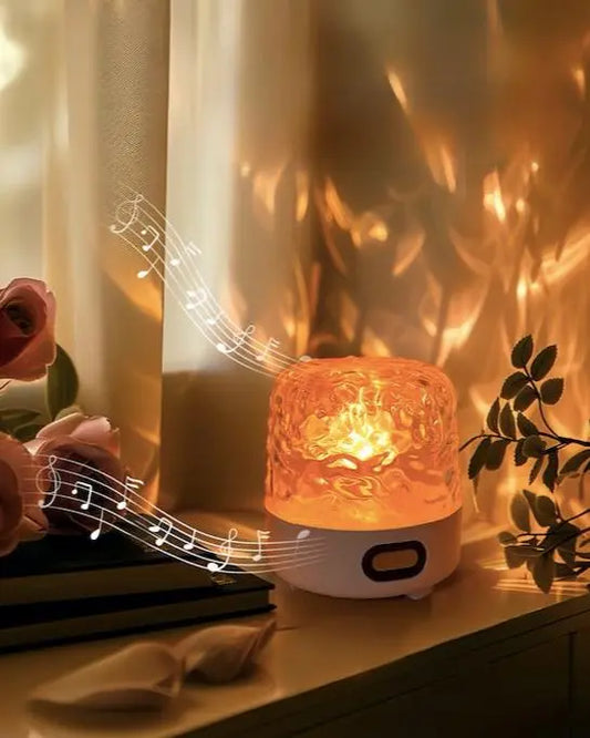 Light Theatre: Ambient Light With Stereo Speaker, Ripple Sunset Aurora Projector All-in-1-0