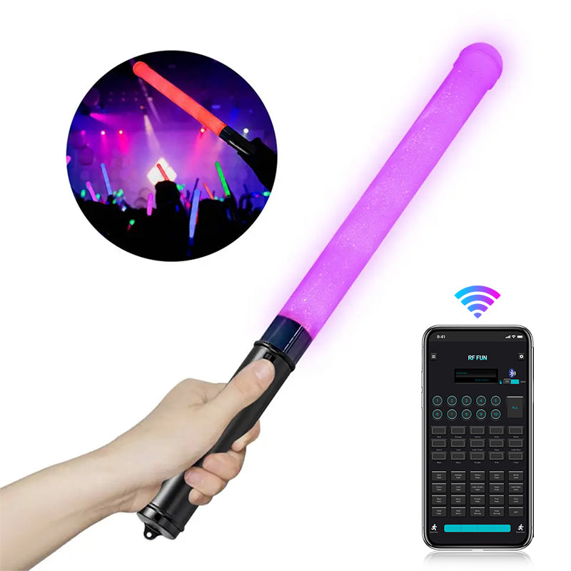 APP Control LED Lightsticks for Wedding, Birthday Party, Aniversary, Bar Club (200 PCS +1 Mini APP Transmitter)-0