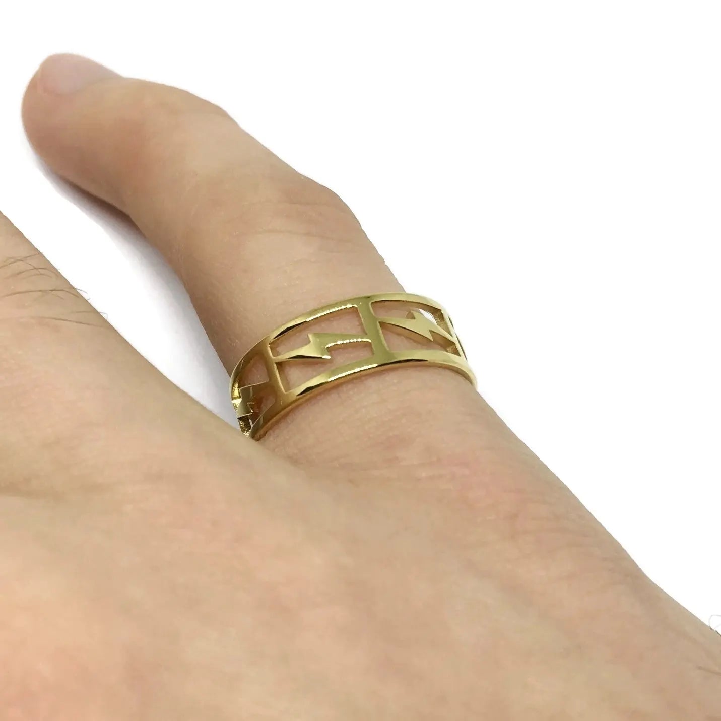 Lightning Bolt Cut-Out Ring - Memoriex 