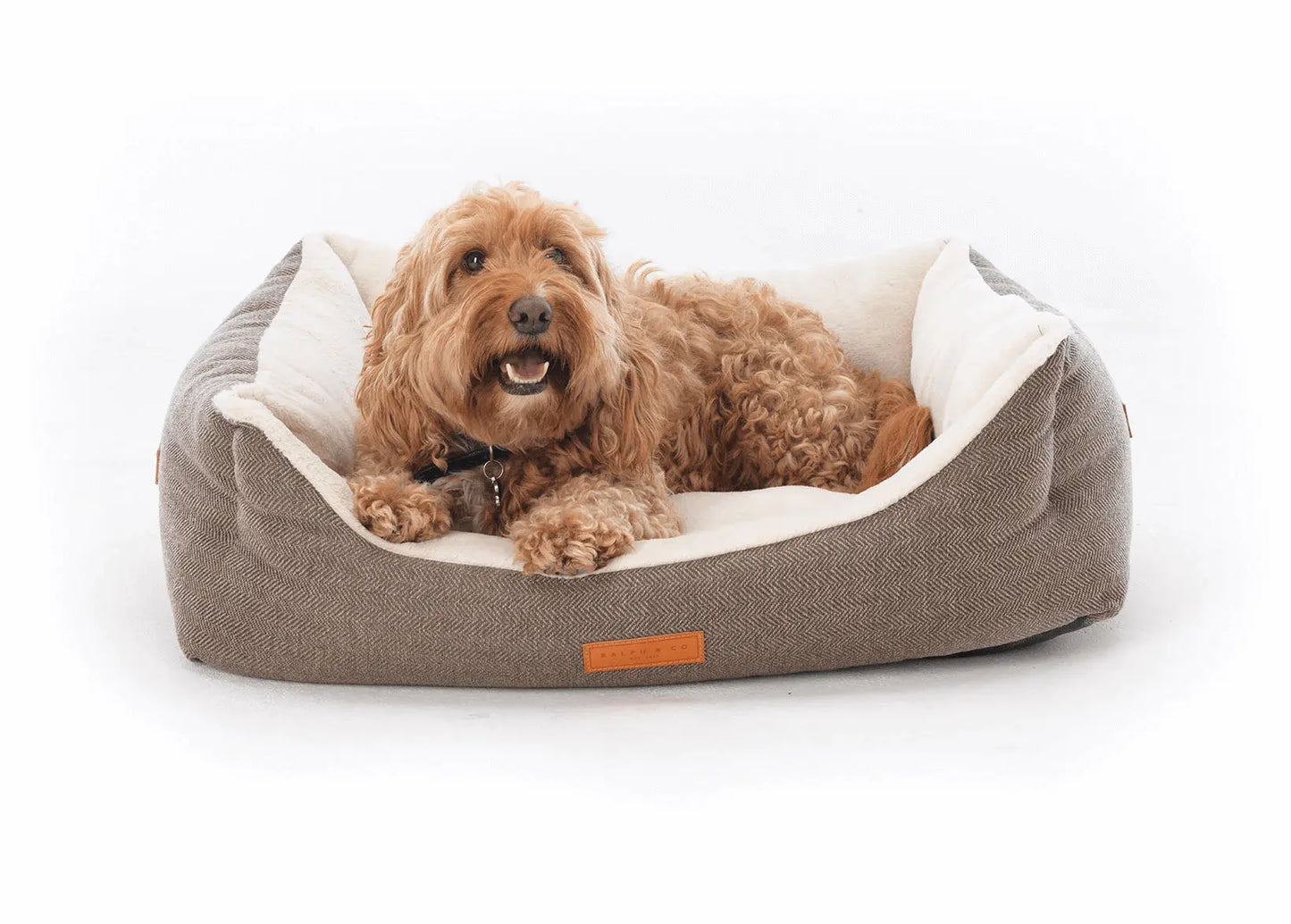 “Lincoln” Herringbone Nest Dog Bed – by Ralph & Co - Memoriex